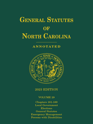 cover image of General Statutes of North Carolina Annotated